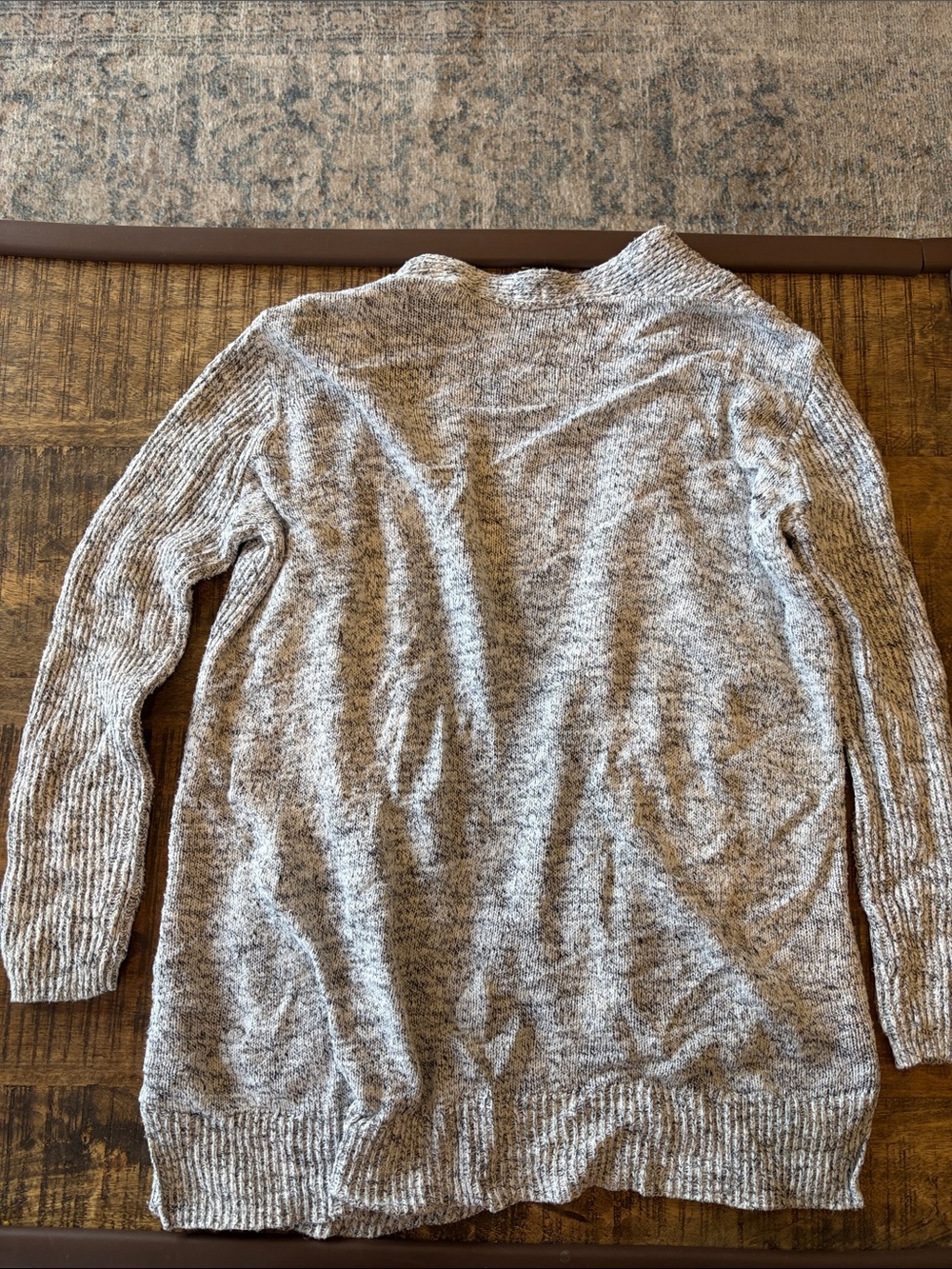 Madewell Marled Open-Front Ribbed Cardigan - Heather Gray - Picture 2 of 2